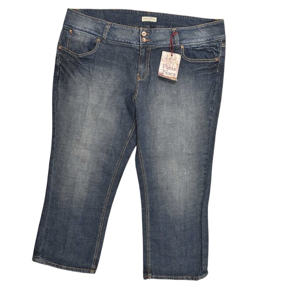 NEW Paris Blue Women's Capri Jeans Size 24, Blue, NWT